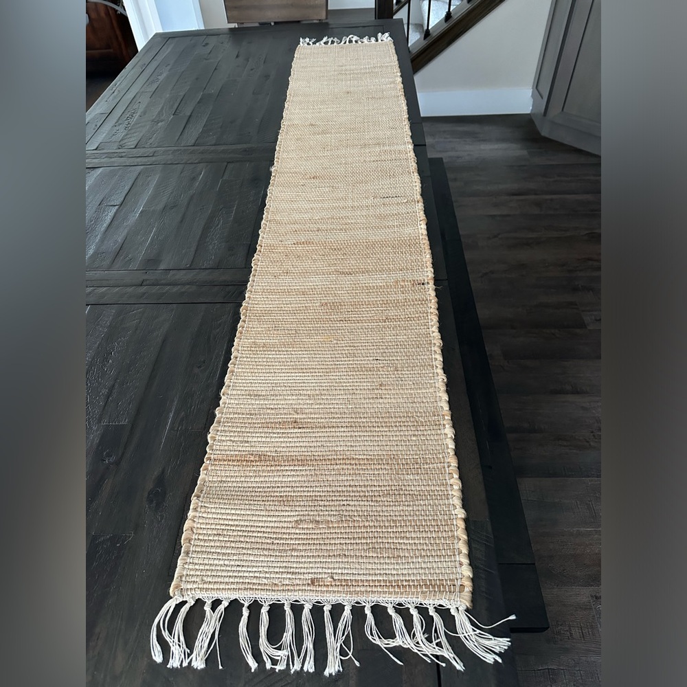 Pier 1 Imports 100% Jute Table Runner 13” x 72”
